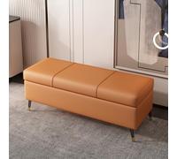 Hltdzer Moderno Panca Camera da Letto Panchina Entryway Ottomano con Contenitore Camera da Letto con Cuscino in Pelle per Ingresso, Corridoio(H,120 * 40 * 45CM/47.2 * 15.7 * 17.7IN)