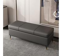 Hltdzer Moderno Panca Camera da Letto Panchina Entryway Ottomano con Contenitore Camera da Letto con Cuscino in Pelle per Ingresso, Corridoio(D,110 * 40 * 45CM/43.3 * 15.7 * 17.7IN)