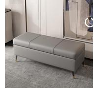Hltdzer Moderno Panca Camera da Letto Panchina Entryway Ottomano con Contenitore Camera da Letto con Cuscino in Pelle per Ingresso, Corridoio(C,90 * 40 * 45CM/35.4 * 15.7 * 17.7IN)