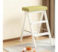 Hltdzer Piegabile Retro Multifunzionale Sgabello A 3 Gradini Sedia per Cucina Portatile Sgabello in Legno Massiccio Altezza di Contorno Alto per Casa, Ufficio(C)