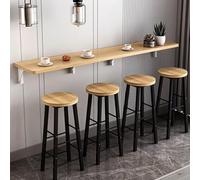 Hltdzer Tavolo da Pranzo Lungo Stretto Pieghevole a Parete in Legno Massello, Tavolo per Computer Risparmio Spazio per Piccoli Appartamenti, Tavolo Bar(A,130 * 40cm/51.2 * 15.7in)