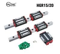 HLTNC HGR15 HGR20 15mm 20MM Kit binario di guida lineare quadrato con HGH20CA HGW20CC HGH15CA HGW15CC Carrelli Blocco per router CNC HGH15CA Kit