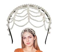 HLTOO Copricapo con perle anni '20, fasce per capelli ruggenti anni '20, accessori per capelli, per matrimoni, matrimoni, cosplay, Halloween, feste artistiche