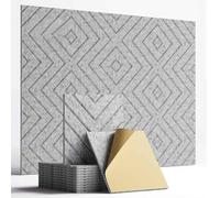 HLTQL Confezione da 12 Pannelli fonoassorbenti,Pannelli fonoassorbenti autoadesivi per pareti,30x30 cm,Pannelli fonoassorbenti per studi di Registrazione,Sale Giochi,uffici(Gray)