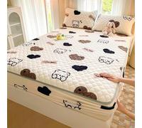 HLTQL Coprimaterasso Invernale in Morbido Peluche, Lenzuolo con Angoli Matrimoniale Copriletto Singolo E Matrimoniale, Copriletto Antiscivolo(#4,180x200cm)