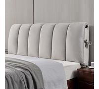 HLTQL Cuscini Grandi per Testata Letto Sfoderabili Testiera Letto Imbottita Velluto Copri Testata Letto Matrimoniale(Blight Gray,190x50cm)