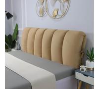 HLTQL Cuscini Grandi per Testata Letto Sfoderabili Testiera Letto Imbottita Velluto Copri Testata Letto Matrimoniale(aKhaki,200x50cm)