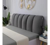 HLTQL Cuscini Grandi per Testata Letto Sfoderabili Testiera Letto Imbottita Velluto Copri Testata Letto Matrimoniale(agrey,120x60cm)