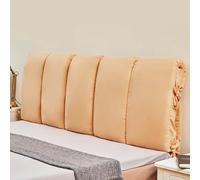 HLTQL Cuscini per Testata Letto con Lacci Cuscino per Testata Letto Sfoderabile Copri Testiera del Letto Matrimoniale Imbottita (#Bronzo,160x60cm)