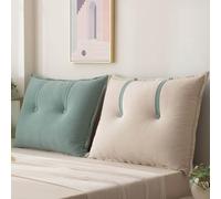 HLTQL Cuscini Testata Letto Matrimoniale Cuscino Testata Letto Cuscino da Lettura per Letto E Divano Schienale per Divano Cuscini per Divano Grandi(#Green,60x60x15cm)