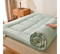 HLTQL Futon Pieghevole Una Piazza E Mezza Topper Materasso Matrimoniale Materasso da Pavimento Arrotolabile (Facile da Riporre) (4,120x200cm)