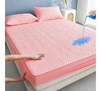 HLTQL Lenzuola Matrimoniali Cotone con Angoli Coprimaterasso Matrimoniale Impermeabile Lenzuolo con Angoli Matrimoniale/Singolo (#1,120x200cm)