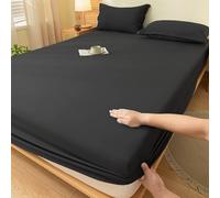 HLTQL Lenzuolo con Angoli Matrimoniale Cotone Percalle 180x200 Elastico su Tutto Il Perimetro Soft Brushed Microfiber Fitted Sheets(#4,200x220cm)