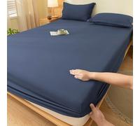 HLTQL Lenzuolo con Angoli Matrimoniale Cotone Percalle 180x200 Elastico su Tutto Il Perimetro Soft Brushed Microfiber Fitted Sheets(#10,180x200cm)
