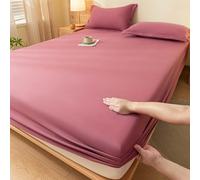 HLTQL Lenzuolo con Angoli Matrimoniale Cotone Percalle 180x200 Elastico su Tutto Il Perimetro Soft Brushed Microfiber Fitted Sheets(#2,180x200cm)