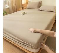 HLTQL Lenzuolo con Angoli Matrimoniale Cotone Percalle 180x200 Elastico su Tutto Il Perimetro Soft Brushed Microfiber Fitted Sheets(#7,150x200cm)