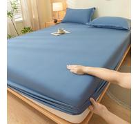 HLTQL Lenzuolo con Angoli Matrimoniale Cotone Percalle 180x200 Elastico su Tutto Il Perimetro Soft Brushed Microfiber Fitted Sheets(#12,180x200cm)