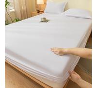 HLTQL Lenzuolo con Angoli Matrimoniale Cotone Percalle 180x200 Elastico su Tutto Il Perimetro Soft Brushed Microfiber Fitted Sheets(#1,200x220cm)