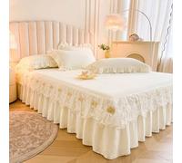 HLTQL Mantovana Giroletto Una Piazza E Mezza Gonna da Letto Elasticizzata Avvolgente Matrimoniale Vestiletto Una Piazza E Mezza Fodera Materasso(#1,150x200cm)