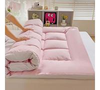 HLTQL Materasso da Pavimento Arrotolabile Futon Matrimoniale Cotone Topper Materasso Morbido E Confortevole, per Un Sonno Ristoratore(2,90x190cm)