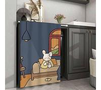 HLTQL Tendina sottolavello Bagno,Tenda da Cucina Corta,Tenda Corta per Finestra,per Armadio da Cucina,Armadio,Bagno,Mobile Lavatrice,scaffale(5,Width100*Height180)