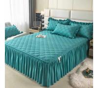 HLTQL Vestiletto Una Piazza E Mezza 120x200 Vestiletto Singolo Bielastico Mantovana Giroletto Una Piazza E Mezza Gonna da Letto Matrimoniale(#6,180x200cm)