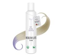 HLV - Shampoo anti ingiallimento, shampoo d'argento - shampoo pigmentato viola contro ingiallimento nei capelli bianchi e grigi biondi, shampoo detergente delicato, vegano, per tutti i tipi di capelli