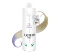HLV - Shampoo anti ingiallimento, shampoo d'argento - shampoo pigmentato viola contro ingiallimento nei capelli bianchi e grigi biondi, shampoo detergente delicato, vegano, per tutti i tipi di capelli
