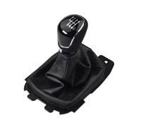 HLWXMDZ Auto Pomello Cambio per F&ORD per Ecosport 2013 2014 2015 2016 2017 2018 Pomello del Cambio Manuale per Auto con Cuffia Copri Cuffia in Pelle Nera(6 Speed)