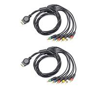 Hlxnyami 2X Adatto per Component PS2 / da 1,8 M Adatto per Accessori per Cavi di Gioco Ad Alta Risoluzione PS 2/3