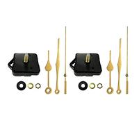 Hlxnyami 2X Kit Meccanismo di Movimento 'Orologio da Parete DIY Quarzo Ticchettio con 6 Lancette Dorate Sostituzione delle Parti Riparazione 'Orologio Silenzioso