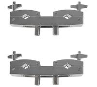 Hlxnyami 2X Set di Batteria Un Percussione per Staffa di Supporto per Morsetto di Collegamento Nel Metallo per Accessorio Campanaccio
