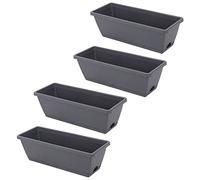 Hlxnyami 4 Confezioni Fioriere Autoirriganti Vaso per Piante Rettangolare, Vaso da Fiori Moderno/Fioriera per Tutte Le Piante da Appartamento