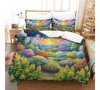 HLXZMCVBT Fiore Honeysuckle stampa Di 3D Copripiumino con Morbida Microfibra Set Di Biancheria Da Letto Per Federa Chiusura A Cerniera Ragazza Double（200x200cm）