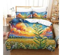 HLXZMCVBT Fiore Honeysuckle stampato in 3D Copripiumino in Morbida Microfibra Set Di Biancheria Da Letto Per Federa Chiusura A Cerniera Ragazza King（220x240cm）