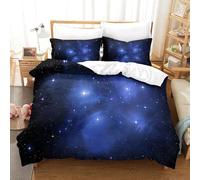 HLXZMCVBT StarryStampa Di 3D Copripiumino Con Morbida Microfibra Set Di LovelyBiancheria Da Letto Per Federa Chiusura A Cerniera Ragazza King（220x240cm）