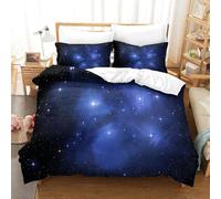 HLXZMCVBT Starrystampato in 3D Copripiumino Matrimoniale Morbida Microfibra Set Di Lovely Biancheria Da Letto Per Federa Chiusura A Cerniera Per Ragazzi Ragazze Super King（260x220cm）