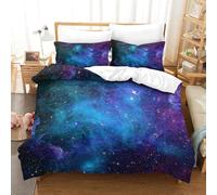 HLXZMCVBT Starrystampato in 3D Copripiumino Matrimoniale Morbida Microfibra Set Di Lovelybiancheria Da Letto Di Federa Chiusura A Cerniera Per Ragazzi Ragazze King（220x240cm）