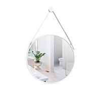 HLYT-0909 Grande Struttura Moderna del Cerchio del Metallo Parete Specchio for Vanity, Camera da Letto o da Bagno |Appeso a Parete rasatura specchi, Bianco (Size : Diameter-40CM/15.7INCH)