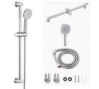 HM Asta Doccia Saliscendi 70 cm con Doccetta 3 Getti e Tubo Flessibile