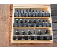 Hm / Hw-Oberfräser-Satz 24 Pezzi IN Cassetta di Legno Gambo 8 MM Stehle