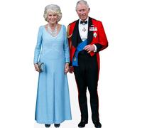 HM King Charles III And Camilla Queen Consort (Duo 1) Mini ritaglio di celebrità