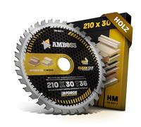 HM Lama per sega circolare 210 x 30 Z36 per legno - Allround. AMBOSS WERKZEUGE® lama 210 mm compatibile con Einhell TC-SM 2131. TE-MS 18 210. TE-MS 2112 L