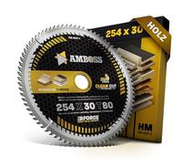 HM lama per sega circolare 254 x 30 Z80, denti alternati per legno, taglio super fine. Lama per sega AMBOSS WERKZEUGE 254 mm, compatibile con e ricambio per Bosch GTS 10. PTS 10. PTS 100 T.GTS 254