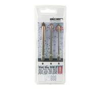Hm Punte per Vetro 5, 6, 8mm Con Punte 1/4 " , Per Vetro, Piastrelle, Porcellana