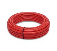 HM | Tubo Multistrato Coibentato | 16mm x 50MT, Rosso, Multistrato | Guaina isolante, flessibile, resistenza a 10 bar | Per impianto idraulico e riscaldamento acqua calda fredda
