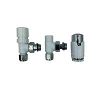 HM | Valvole Termostatiche per Termosifoni | 1/2x16mm, bianco/cromo, multistrato