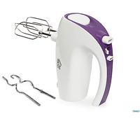 HM817 - Mixer with whips; elegant and ergonomic design; 5 speeds for mixing, blending, whisking and whipping. Whips and hooks, ABS body, low noise. Dimensioni: 19 x 8,6 x 14 cm