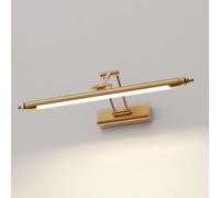 HMAKGG Lampada Specchio Bagno LED 50 cm 8W 3000K Finitura Ottone Spazzolato