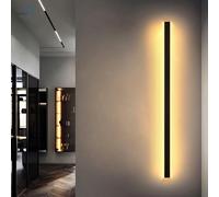 HMAKGG LED Interni Lampada Da Parete Nero 3 Temperatura Di Colore Lunga Applique Da Parete Up Down Lampada Guardaroba Lampada Da Specchio Soggiorno Camera Letto Lampada A Muro,100cm